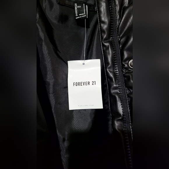 Faux leather bomber jacket. - Picture 6 of 6